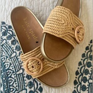Kate spade women’s Maribel raffia slide sandal NEW SZ 6